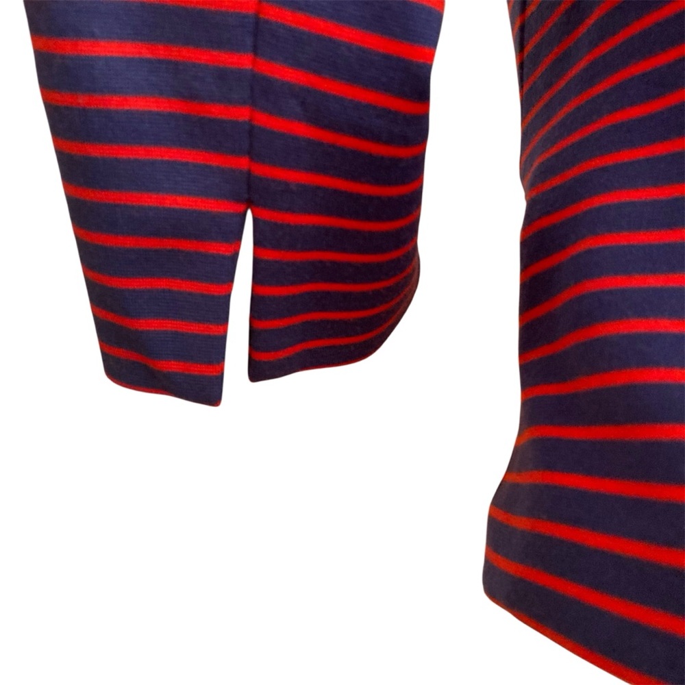 TRISTAN | Red and Blue Striped Fitted Knit Blazer Size M Like New - Picture 8 of 13
